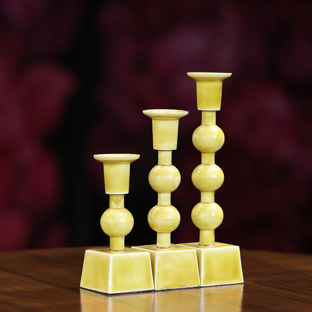 Tranquil Tri-Stand - The Lemon Green Candle Trio