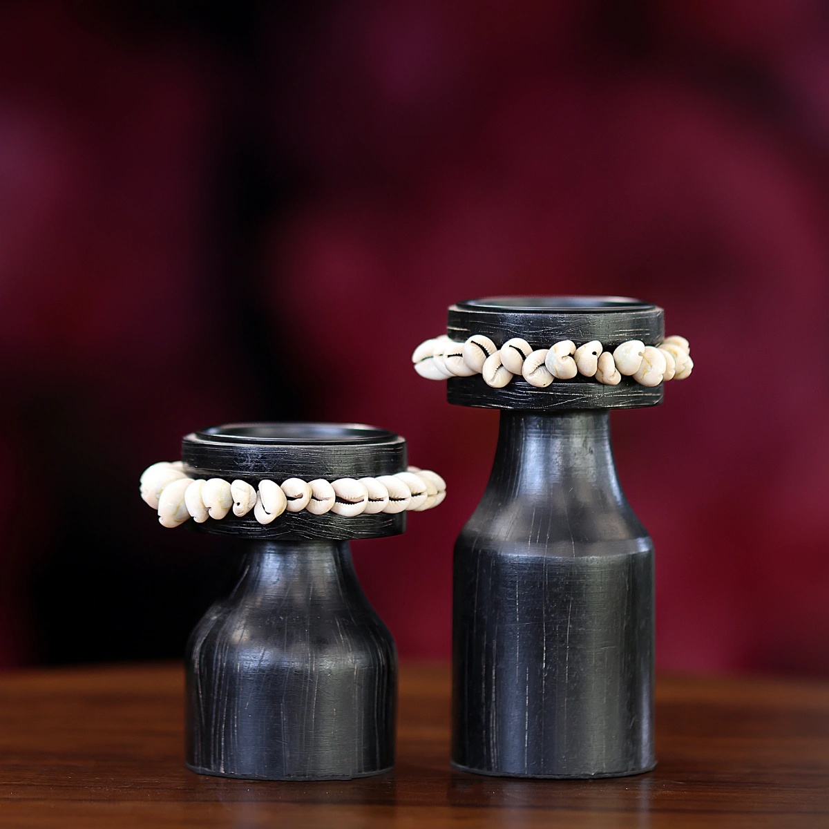 Twin Flames (Black Candle Stands)